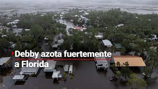 EMERGENCIA EN EU  El huracán Debby deja estragos y personas sin vida en Florida [upl. by Geaghan]