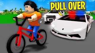 Running from Cops with BMX Bike Brookhaven RP [upl. by Hplodur]