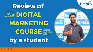 Digital Marketing Reviews  Best Digital Marketing Training Institute in Hyderabad  Emblix Academy [upl. by Netaf]