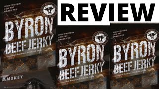 Byron Beef Jerky Smokey Flavour  Review and Taste Test [upl. by Siskind971]