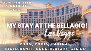 Bellagio Las Vegas 2023 Full Resort tour MY VEGAS Comp room Lago Pool Cabanas [upl. by Ecnerrot889]