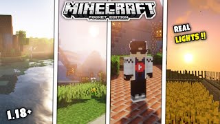 TOP 5 SHADERS Ultra REALISTAS e LEVES para Minecraft PE 120 ‹Rodam em QUALQUER celular› [upl. by Inva763]