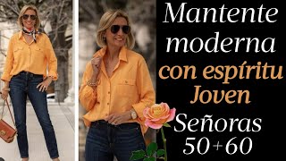 TIPS PARA VESTIR Y VERTE JOVEN Y ATRACTIVA A LOS 50 Y 60 AÑOS MODA SEÑORAS 2024 [upl. by Amice]