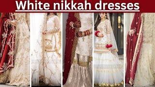 White nikkah dresses  White nikah dress with red dupatta  nikkah dresses for bride [upl. by Emmer]