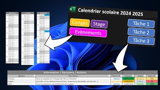 Calendrier scolaire 2024 2025 [upl. by Suoirtemed]