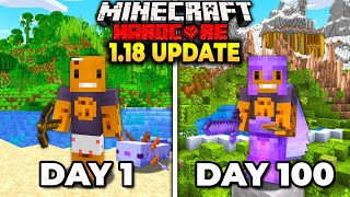 I Survived 100 Days on the 118 UPDATE in Hardcore Minecraft Heres What Happened [upl. by Hanad625]