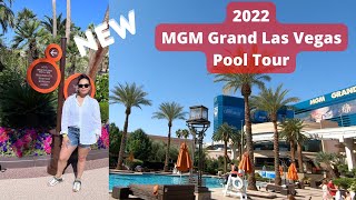 NEW MGM Grand Las Vegas Pool Tour  2022 [upl. by Maxwell]