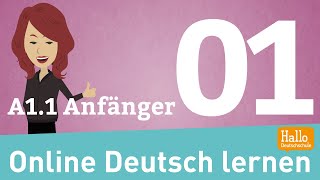 Online Deutsch lernen  A11 Anfänger  sich vorstellen  das Alphabet  die Zahlen  Aussprache [upl. by Ynnoj765]