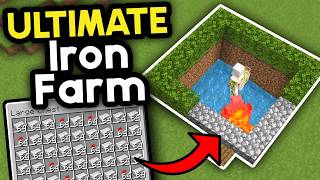 Easiest Iron Farm Minecraft Bedrock 121 [upl. by Aihsas152]