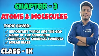 quotChemical Formulas amp Molar Mass Class 9 Chemistry Ch 3quot [upl. by Leizar]