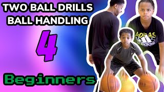 Basketball Ball handling Drills For Beginners TWO BALL [upl. by Suzzy]