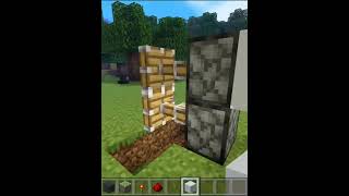 Easy 1x2 sticky piston door in Minecraft Bedrock [upl. by Pachton978]