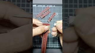 watch strap leather handmade watchstrap tutorial leatherwatchstrap [upl. by Calley]