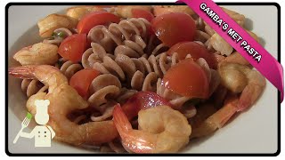 Gambas met pasta  RECEPT 3 [upl. by Dowdell]