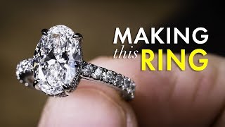 Platinum Diamond Ring  How They Are Made by Hand [upl. by Dory]