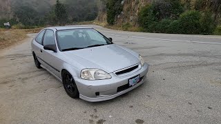 4  2000 Honda Civic HX  Asuza Canyon Uphill Cruise [upl. by Schilit]