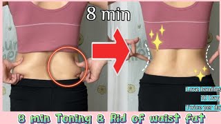 Top Exercises For Waist  8min Toning and Rid of Waist Fat at Home 2022 [upl. by Yeargain784]