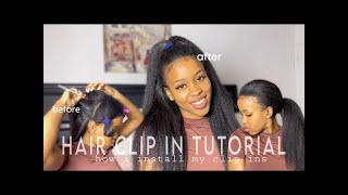 HOW TO EASYTOGO CLIP IN FOR SUMMER TOTALLY BEGINNERFRIENDLY  HerGivenhair [upl. by Hiroshi]