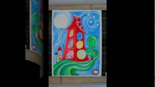 KreativPLUS Itzehoe  Acrylmalerei Haus und Turm gemalt mit ArtAcrylAqua Acrylfarben von Kreul [upl. by Sergei]