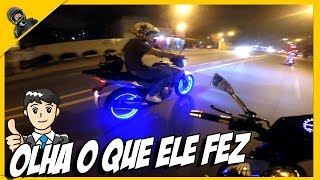 FAZER 250 COM RODAS DE NEON ESSE CARA É CRIATIVO [upl. by Lotsyrk]