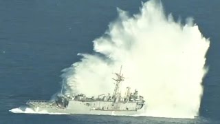 Sinking A Navy Frigate With Missiles And Torpedoes – SINKEX Sinking Exercise [upl. by Lida]