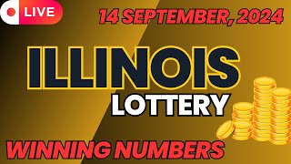 Illinois Midday Lottery Results For  14 Sep 2024  Pick 3  Pick 4  Powerball  Mega Millions [upl. by Aneetsirhc]