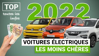 Le TOP 10 des voitures électriques les moins chères en 2022 [upl. by Reinhold526]