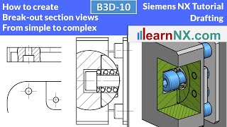 Siemens NX Tutorial  Break out section view [upl. by Ayana]