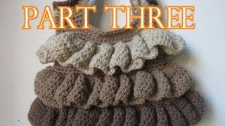 Crochet Ruffle Bag Tutorial pt 3  This was filmed before HD Cameras [upl. by Elena664]