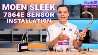 How to Install Moen Sleek MotionSense Wave Kitchen Faucet  Shouldit Kitchen Faucet Series [upl. by Ttezzil]