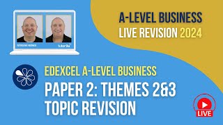 Edexcel Paper 2 Themes 2amp3 Topic Revision  ALevel Business Revision for 2024 [upl. by Milt]