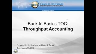 Theory of Constraints Throughput Accounting Basics [upl. by Nabatse]