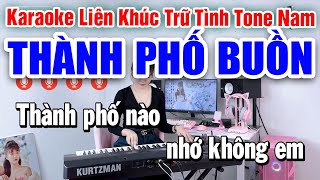 Karaoke LK Tone Nam Nhạc Sống Nữ Organ Mai Thảo  Thành Phố Buồn  Linh Hồn Tượng Đá [upl. by Huff]