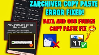 Zarchiver Cant Use This Folder  Zarchiver Copy paste Problem  Zarchiver Android Access is denied [upl. by Copland940]