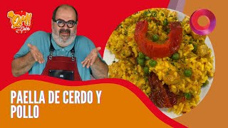 Paella de pollo y cerdo [upl. by Moberg]