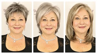 Top 14 Grey Wigs and Grey Hair Pieces Official Godivas Secret Wigs Video [upl. by Gladys]