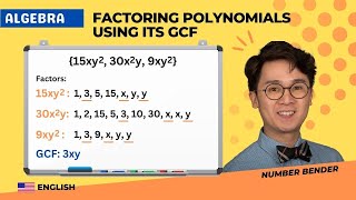 Algebra  Factoring Polynomials using its GCF Greatest Common Factor [upl. by Nevet]