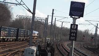 66047 6E26 1151 Knowsley F TWilton E F W passing Wigan Station 24022024 [upl. by Notserk96]