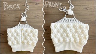 3D Flower Crop Top  Cách Móc Áo Crop Top Hình Hoa 3D  Rosy DIY [upl. by Norina999]