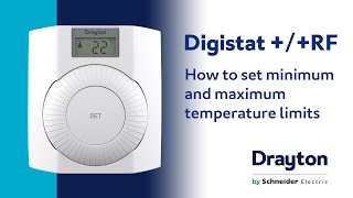 How to set the temperature limits on the Drayton Digistat  and RF [upl. by Noah]