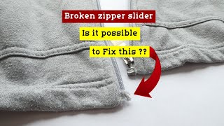 How to Repair Broken Zipper Slider on Jacket DIY Easy Way to Fix Broken Zipper Bottom Stop Tutorial [upl. by Rimat447]