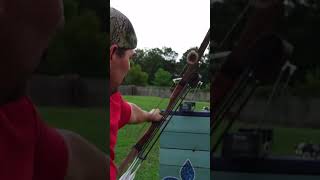 Brian Wessel Recurve Pretty Fast for a Stick Bow archery traditionalarchery bowhunting [upl. by Nilek]