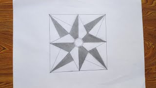 geometrical chart  step by step  simple art drawing  geometric patterns [upl. by Ahsilrac]