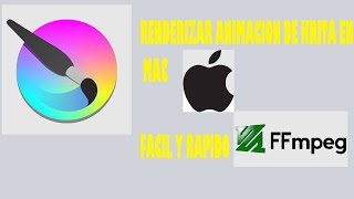 TUTORIAL COMO RENDERIZAR ANIMACION DE KRITA MAC ffmpeg [upl. by Eirrej]