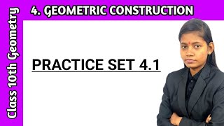 Chapter 4 geometric construction class 10 practice set 41 maharashtra board [upl. by Alleunam]