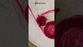 Woven rose embroidery handembroidery easyhandenbroidery viral youtube shorts shortvideo [upl. by Hesky248]