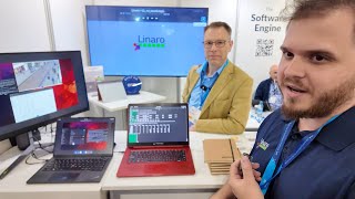 Linux on Snapdragon X Elite Laptop with Tim Benton at the Linaro booth at Embedded World 2024 ew24 [upl. by Ahsinaj174]