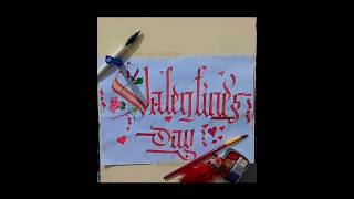 valentines dayvalentines day statusvalentines day songcalligraphyartytshorts [upl. by Renick]