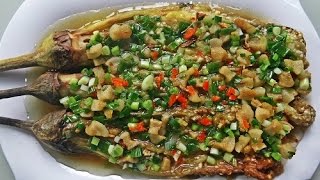 Cà Tím Nướng Mỡ Hành quá ngon và khó tả  grill eggplant [upl. by Nereus126]