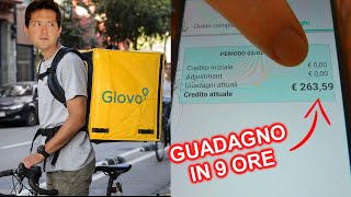 LAVORO con GLOVO una SETTIMANA quanto si guadagna [upl. by Staci]